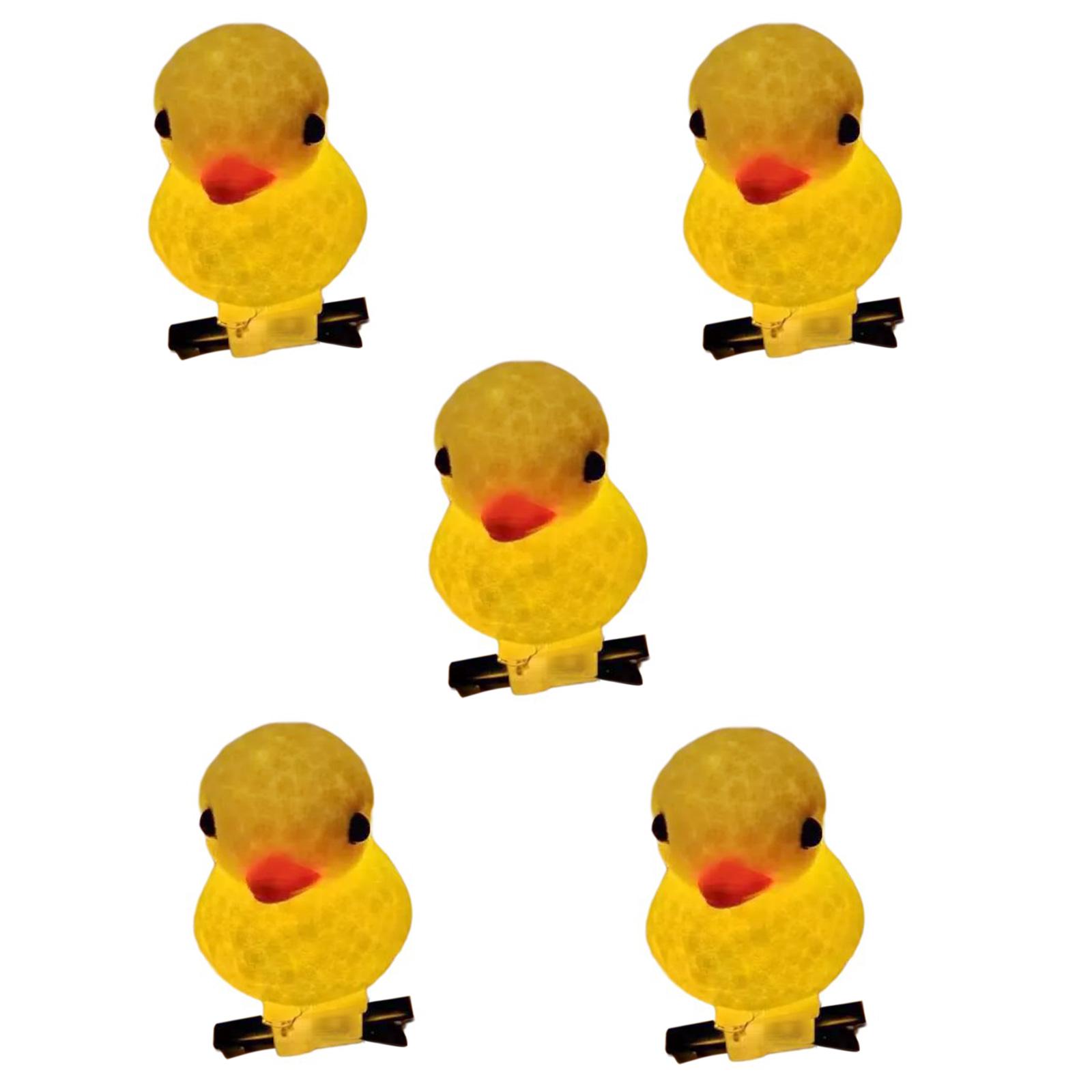 

5pcs Unqiue Illuminated Duck Hair Accessories Hairpieces Party Headwear Cartoon Hairpin for Any Occasion
