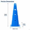 50cm Football Cones, PE Training Cones for Agility & Sports, Stackable Marker
