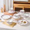 Tang Hui Retro Chinese 22-Piece Ceramic Dinnerware Set