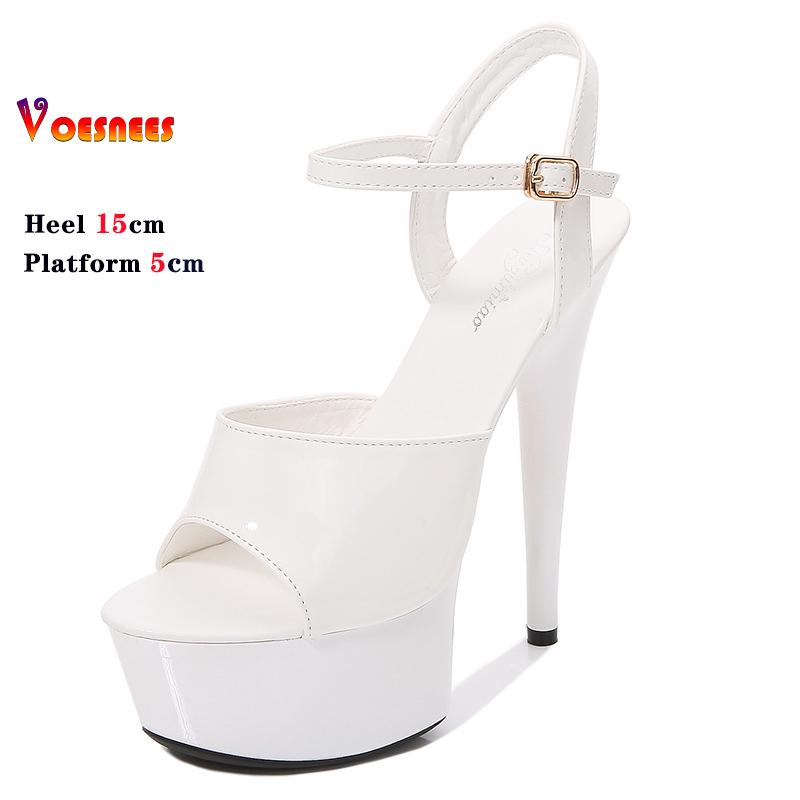 Womens Shoes 15 CM 6inchs Pole Dance Shoes Stripper High Heels for Women Sexy Show Shoes Sandals Party Platform Wedding Footwear