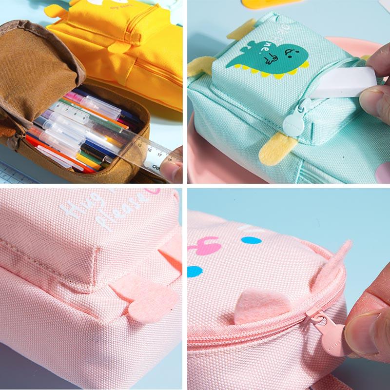 1 Cute Cartoon Pencil Case, Animal Series, Backpack-style Pencil Case (without Shoulder Straps), Pencil Case for Students