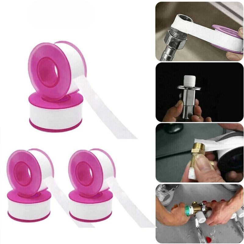 6Pcs PTFE Plumbing Thread Seal Tape Oil-Free Leakproof Sewer Plug Water Pipe Faucet Repair Tool Adhesives Sealants