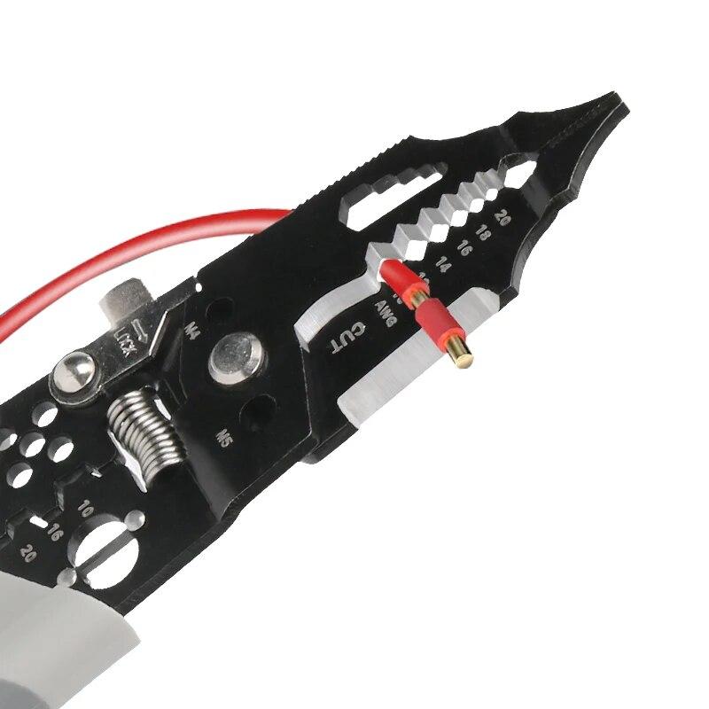 Alicate de eletricista Alicate de bico fino para fixação Parafusamento Decapagem de fios Corte de cabos Divisão de fios