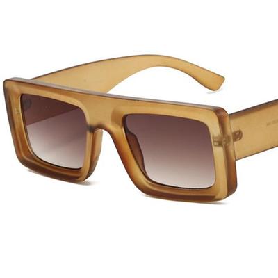 Fashion Women Sun Glasses Anti-UV Spectacles Square Eyeglasses Oversize Frame Google Retro Ornamental Wide Temples Sunglasses