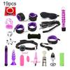 Plush Handcuffs Restraints Bondage Condom Dildo Choker Couples Sex Tool Set
