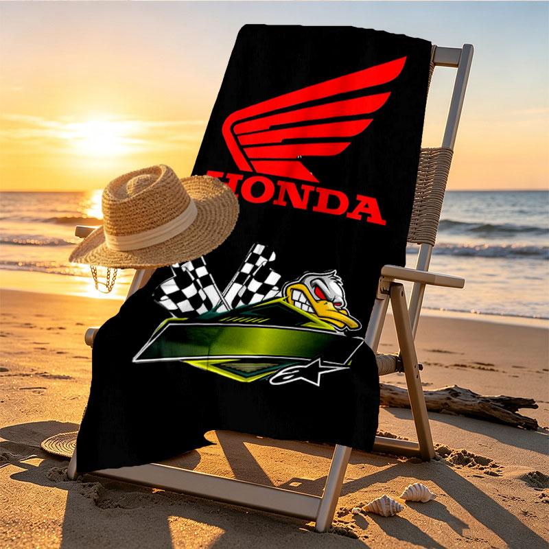 Honda Print Beach Towel Design, Soft, Lightweight. for Home Bathroom, Spa, Pool, Yoga, Surfing, Camping, Gift for Family, Friend