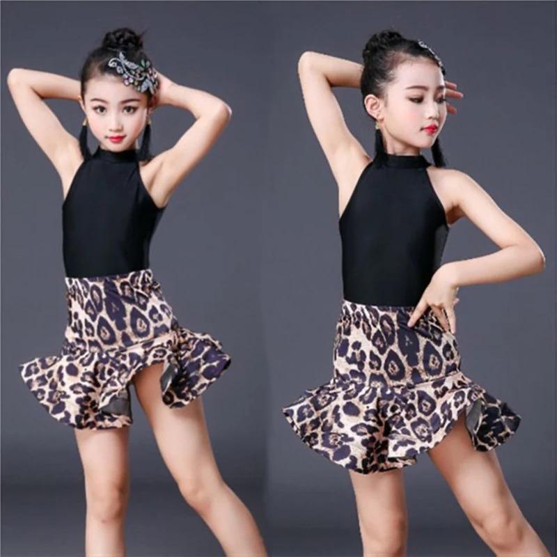 Costume da Palco Danza Latina per Bambine e Ragazze per Competizione di Ballo Liscio Festa Top o Gonna Completo Abbigliamento Professionale per Performance per Bambini