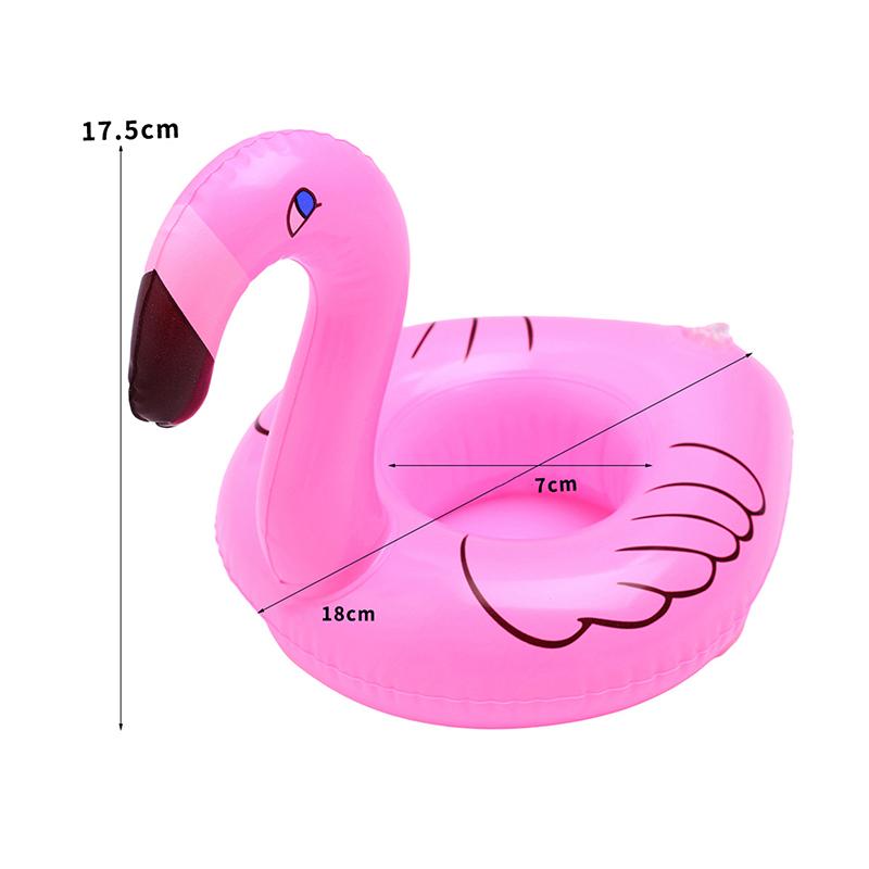 Flamingo Swimming Pool Drink Cup Stand Holder Float Toy Coasters Inflatable Drink Holder For Beverage Bottle Pool Party Kids Toy