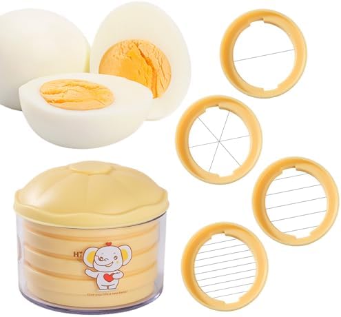 4-in-1 Multi-Function Kitchen Chopper - Durable Manual Food Chopper for Hard Boiled Eggs, Tomatoes, Onions, Potatoes, Salad, Cheese & More
