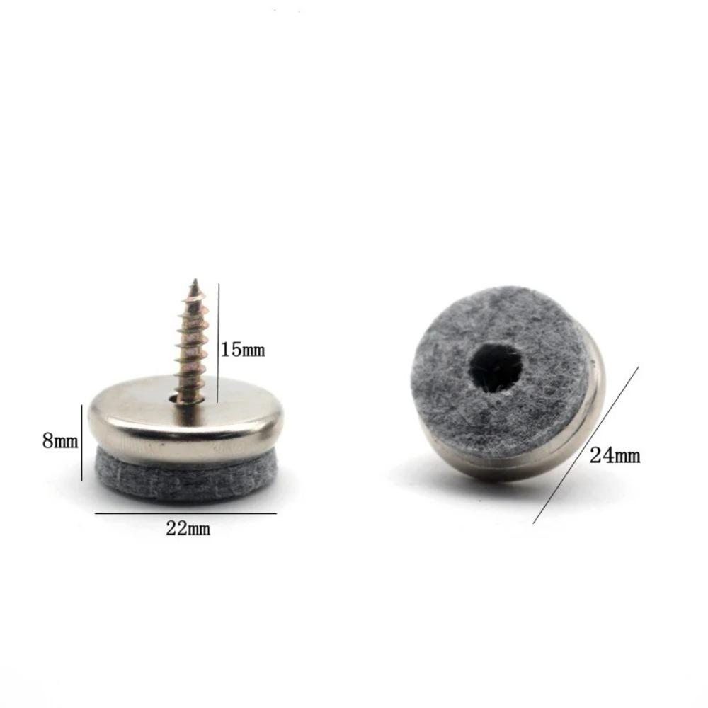 

10pcs/set Round Shape Anti-slip Mat Gray Floor Protectors Household Chair Fittings 24mm