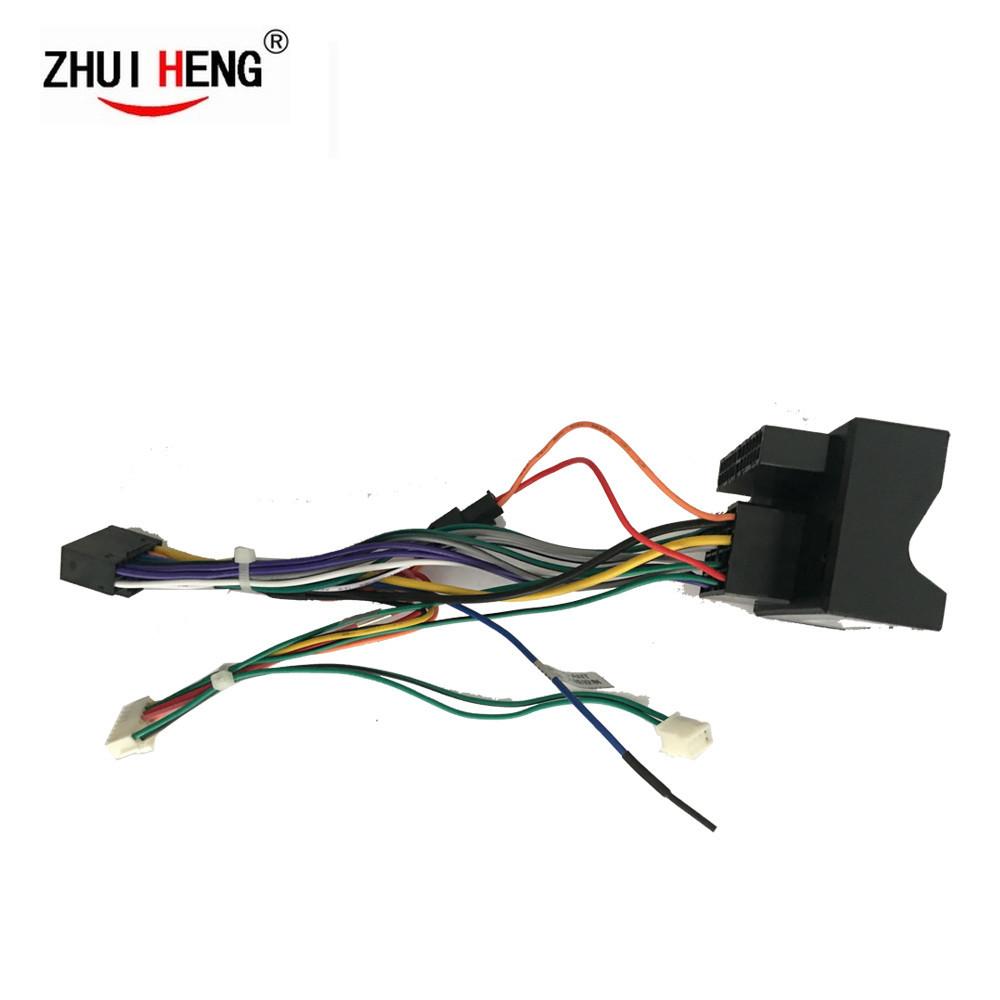 Android car radio Car Accessories Wire Wiring Harness Adapter Connector Plug Universal cable For Volkswagen High trim Harness