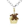Harry Potter sterling silver chocolate frog clip on charm with crystal Elements