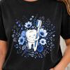 Floral Tooth Dental Shirt, Toothbrush Comfort Colors Tee, Dental Hygienist Shirt, Dentist Assistant Shirt, Dental Office Tee