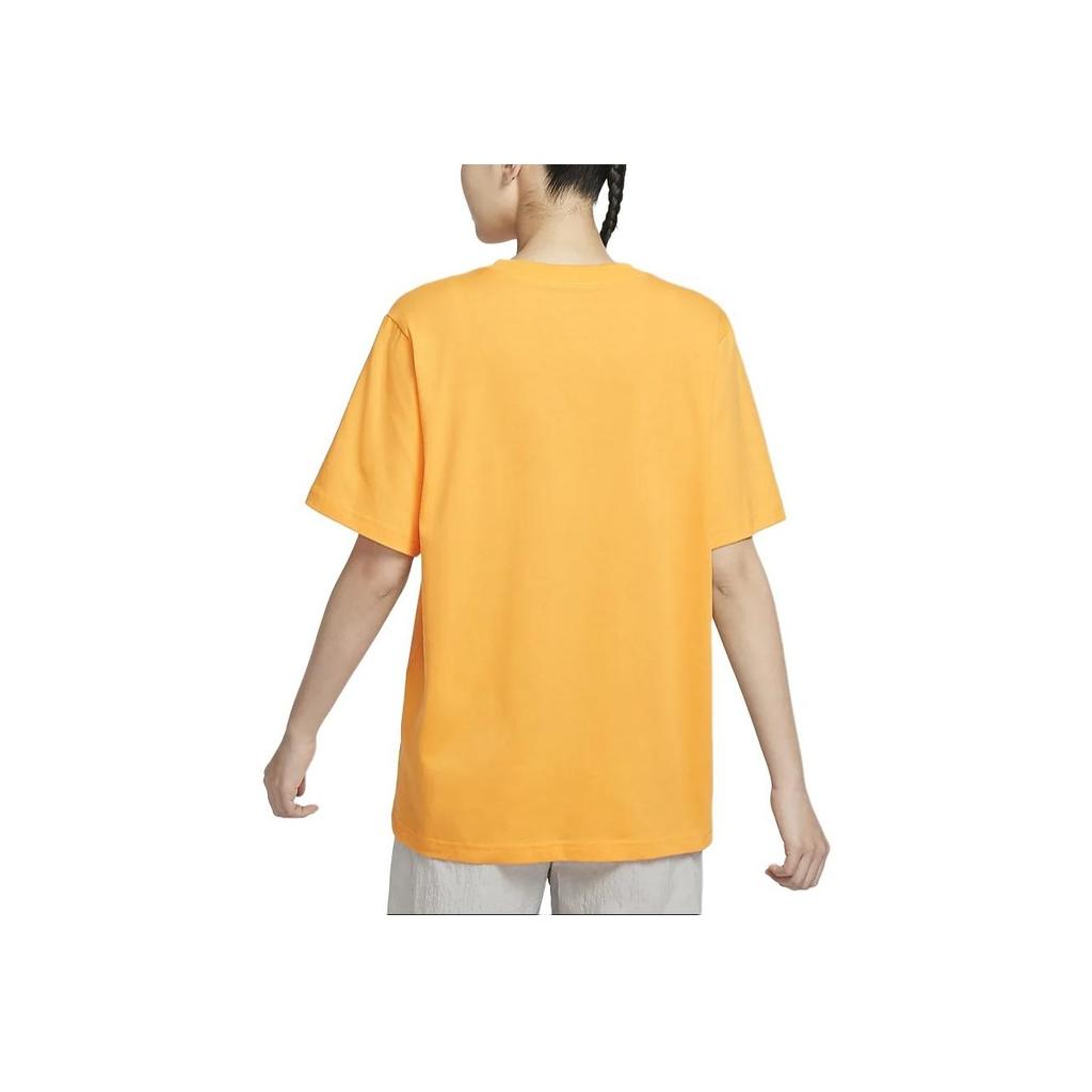 Nike Sportswear Solid Color Round Neck Casual Pullover Fashion Short Sleeve Drop Shoulder T-Shirt Women T-Shirts Sundial-Yellow FD4150-717