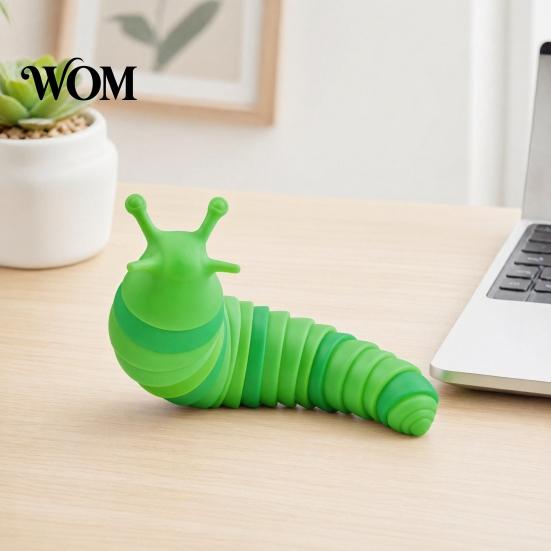 Kids Stress Relief Toy Sensory Slug Fidget Toys, Mini Toys for Adults & Party Favors, Novelty Desktop Accessory Cute Autistic Children, Age 3+ Toddler