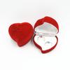 Heart shape Red Velvet Jewelry Display Case Package Wedding Engagement Ring Box