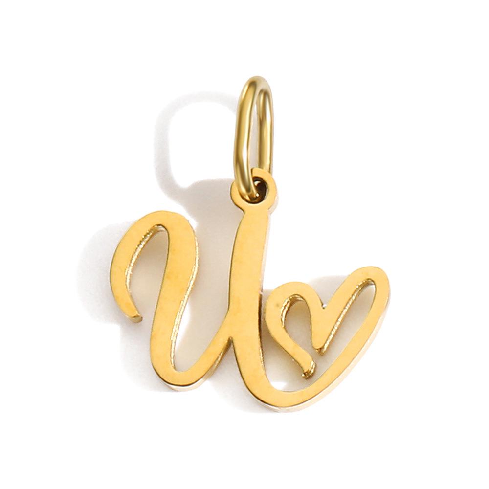 Gold-Plated Stainless Steel Alphabet Pendants for DIY Necklaces – Colorfast Jewelry Charms
