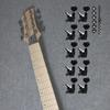Set of 6 Acoustic Electric Guitar Tuners with Installation Screws and Bushings Suitable for 10mm Left Hand Peg Holes