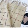 Plaid Scarf Women's Autumn and Winter New Fringed Shawl Fashion Imitation Cashmere Warm Scarf