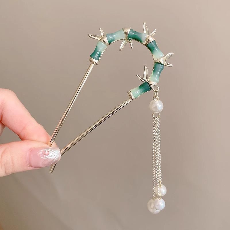 New Hairpin Female Disc Hair Artifact U-shaped Fixed Four Toothed Insert Comb Hairpin Ancient Style Flower Headpiece
