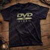Vintage pestud puuvillane T-särk – Retro DVD-video logo, Ülemõõduline tänavarõivas
