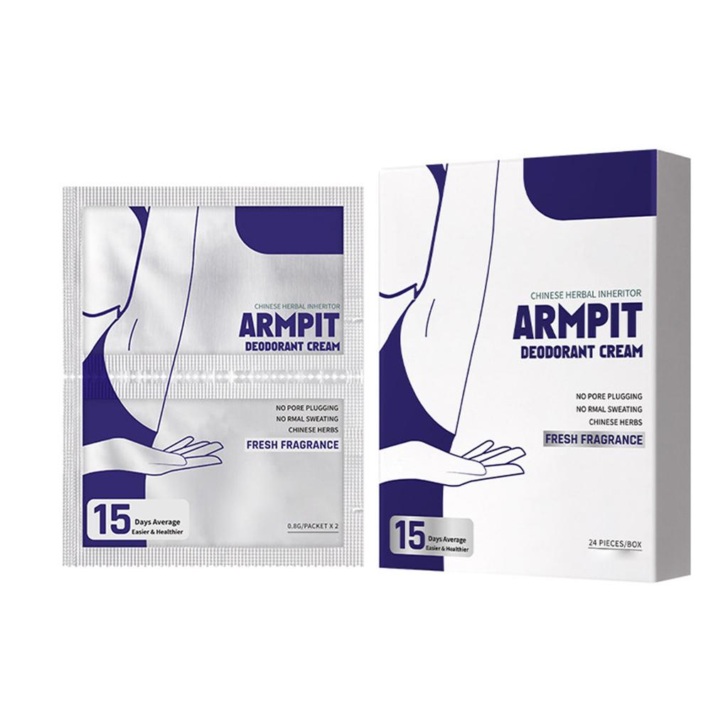 Deodorant Cream 0.8g*24pcs 21 Days Dry Fragrancy Dilute Armpit Odor Portable Travel Size Deodorant Cream