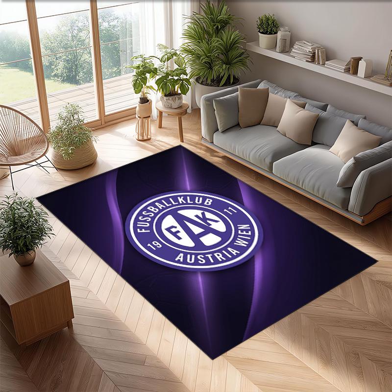 Austria Wien FC Soccer Football Pattern Soft Area Rug Non Slip Indoor Floor Carpet Sports Decor Mat for Bedroom