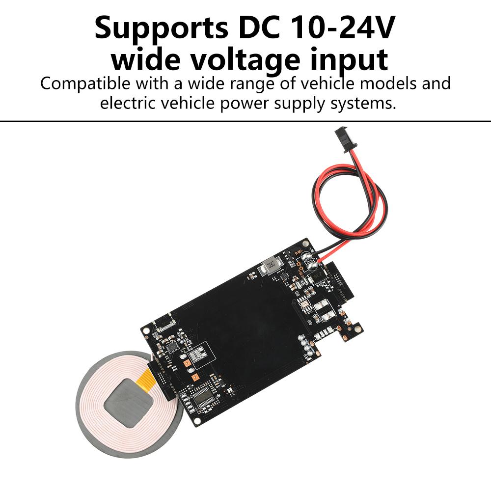 DC 10-24V 20W Car Wireless Charger Electric Vehicle Modification Mobile Wireless Charging Module with Temp Control Protection