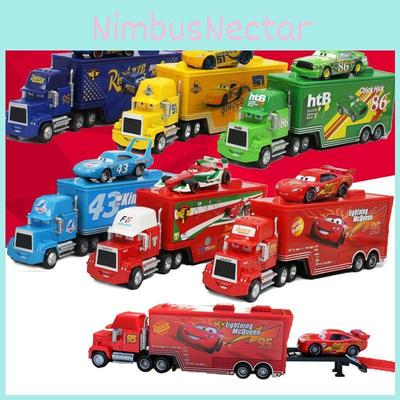 Rennwagen Mc Onkel Mcqueen Straßensperre Coole Schwester 95 Güterwagen für fantasievolles Spiel und Spaß