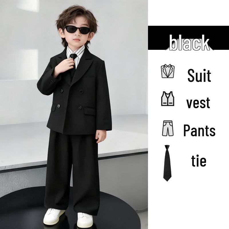 Boys' Spring Casual Suit Set - Formal Page Boy & Piano Performance Wear