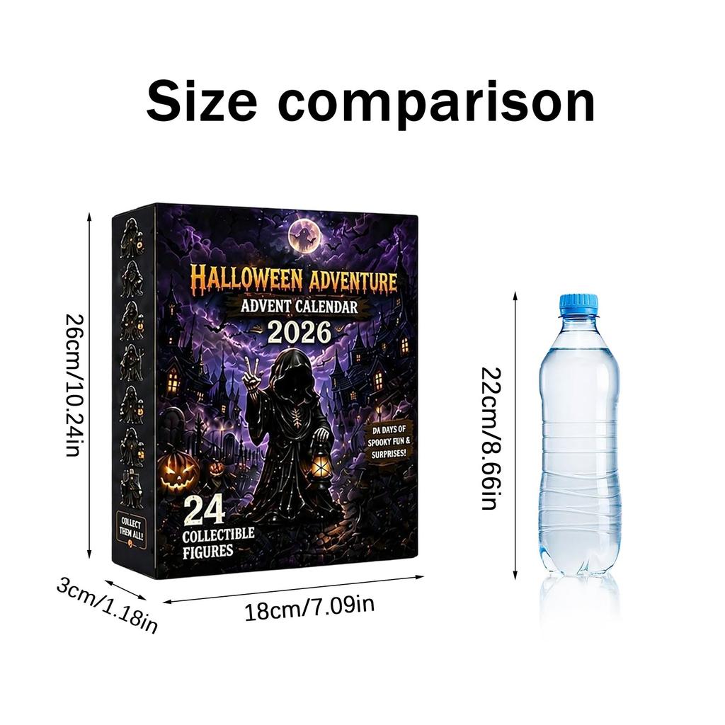 2026 Halloween Advent Calendar with 2D Hanging Ornaments for Daily Countdown