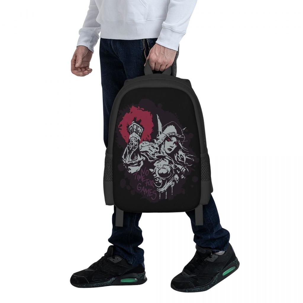 Sylvanas Has No Time For Games Classic Student Backpack School Bag Hiking Travel Daypack for Boys Girls Bookbag Shoulder Bags