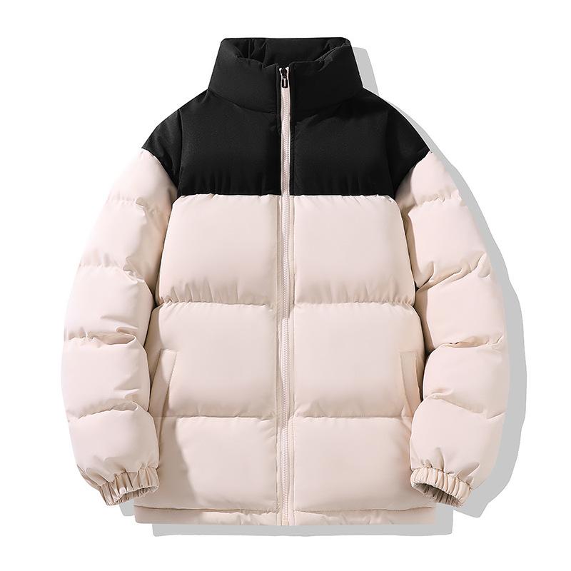 2025 winter couple down cotton jacket ordinary warm men's cotton clothes loose versatile stand-up collar women's cotton-padded clothes