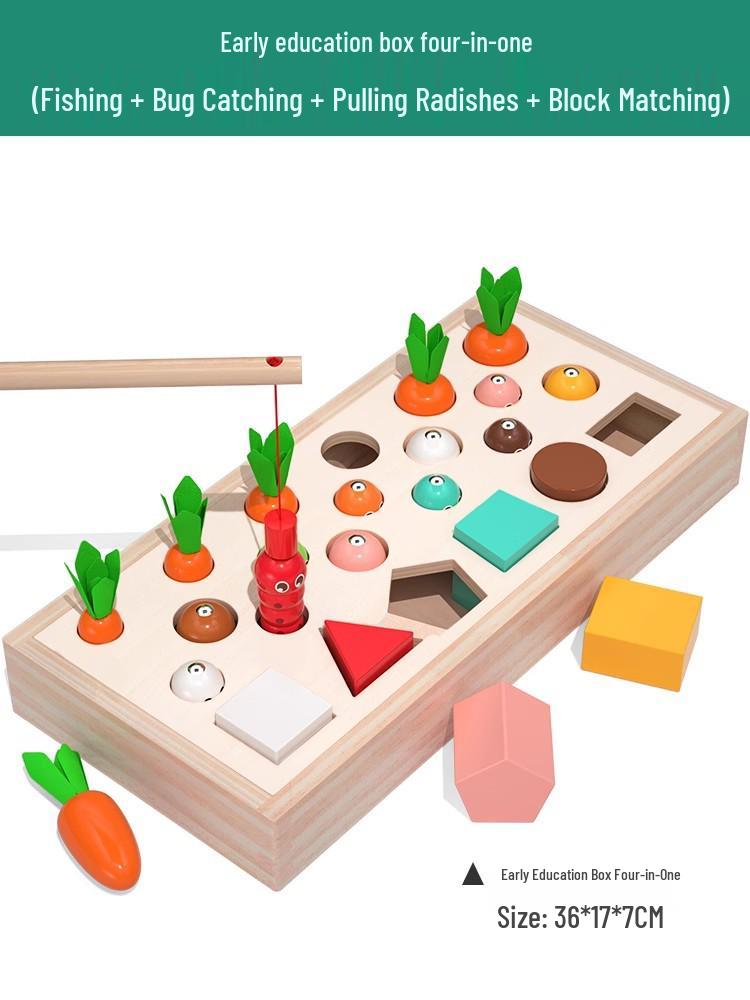 Goryeobaby Montessori Pulling Radish Toy - Early Education & Intellectual Development Tool for Children