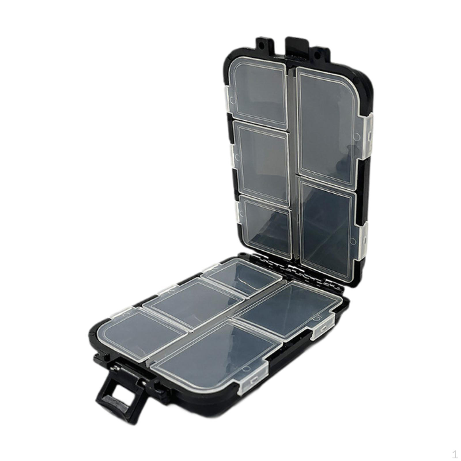 

Fishing Lure Box Container Accessories Easy to Carry Lightweight Double Sided Portable Baits 9.5cmx6.8cmx2.3cm