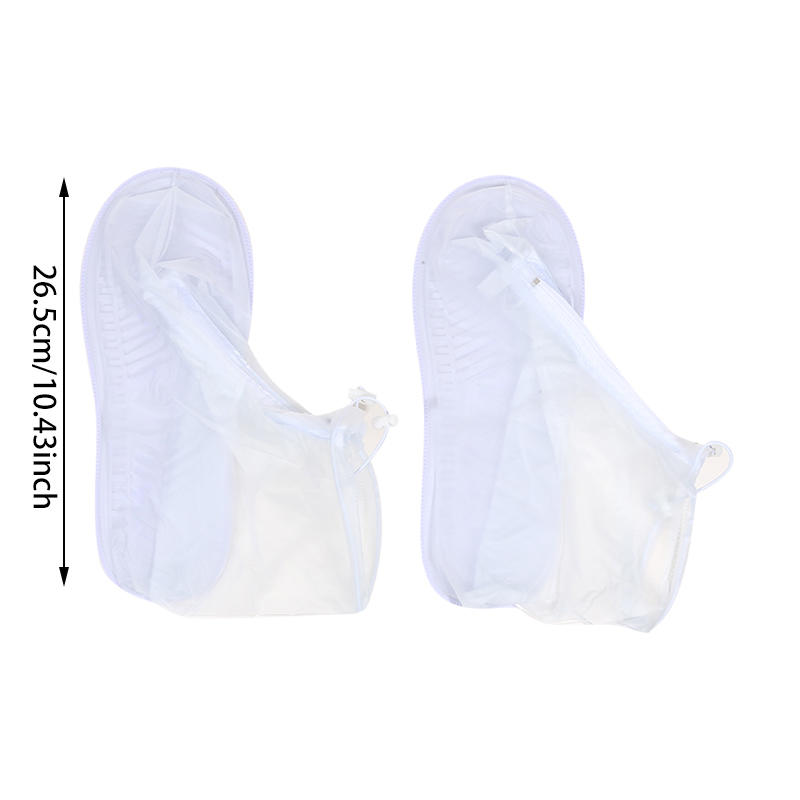 1Pair Anti-slip Wear-resistant Shoe Covers Outdoor Cycling Reusable Foldable Rain Shoe Protectors for Women Men