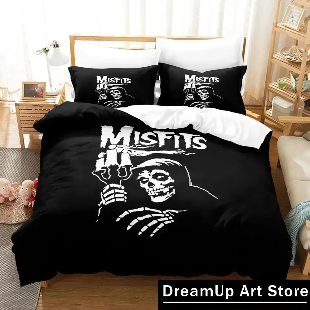 3D Print The Misfits Glenn Danzig Bedding Set Boys Girls Twin Queen King Size Duvet Cover Pillowcase Bed boys Adult