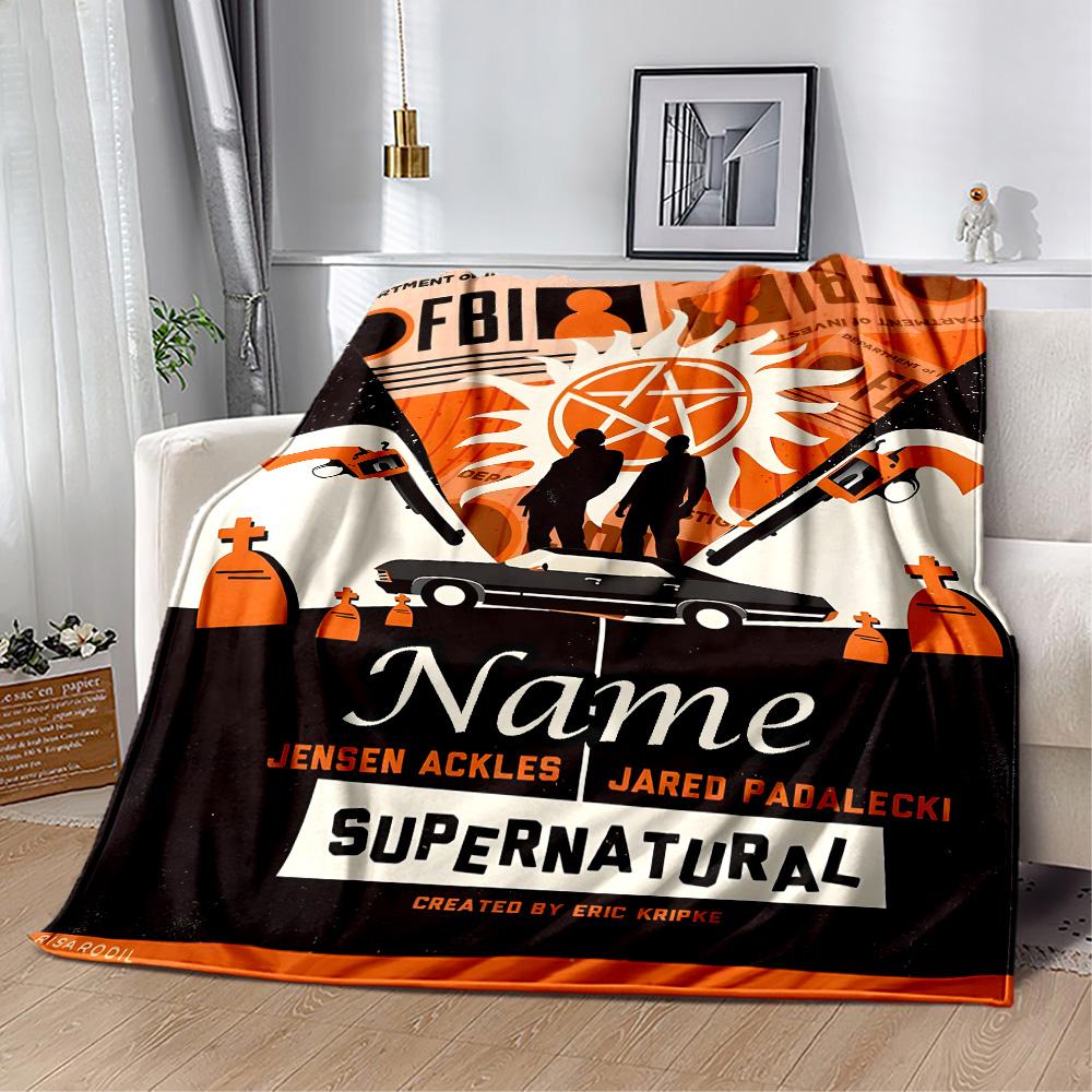 Supernatural: Journey Customize Your Name Blanket Multi-purpose Personalized Blanket Soft & Cozy Versatile for Nap Living Room Sofa Livingroom