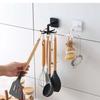 360 Degrees Rotated Kitchen Hooks Self Adhesive Wall Door Hook Handbag Clothes Ties Bag Home Hanging Rack