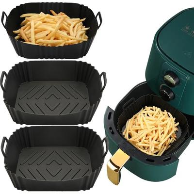 Silicone Air Fryer Baking Pans, Reusable Non-Stick Liners Baking Sheets Mats, Dishwasher Safe