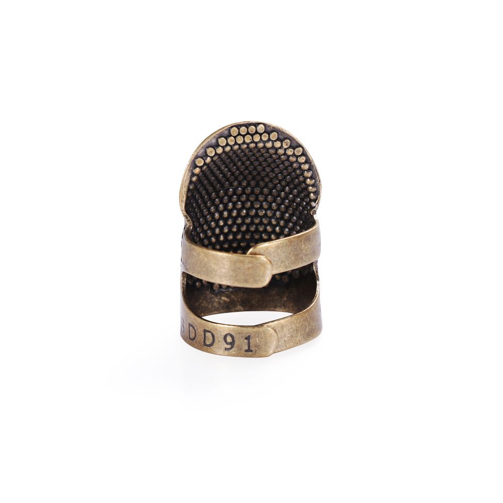 Stitching Tools DIY Crafts Vintage Gold Antique Ring Finger Protector Needle Thimble Metal