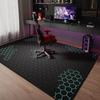 VIKAMA Tapete Hexagonal Neon para Área de Jogos Antiderrapante Anti Ruído Amigo da Cadeira Tapete para Sala de Jogos E Sports Quarto Decoração de Casa