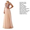 V Neck Short Sleeve Waist Tight High-Waist Maxi Dress Elegant Sequins Chiffon Pleated