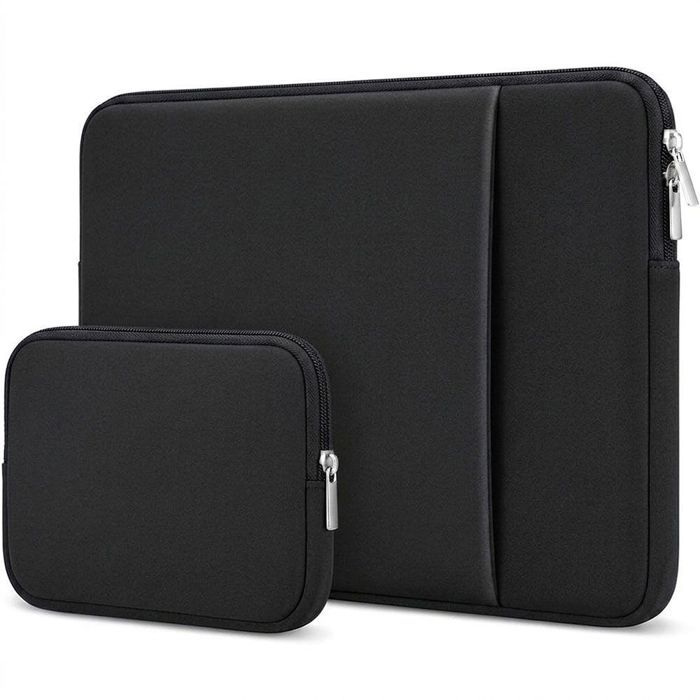Housse Ordinateur Portable 13 pouces Protection pour MacBook Neo Air Pro 13'' M3 M4 M5 avec Petite Pochette- Noir