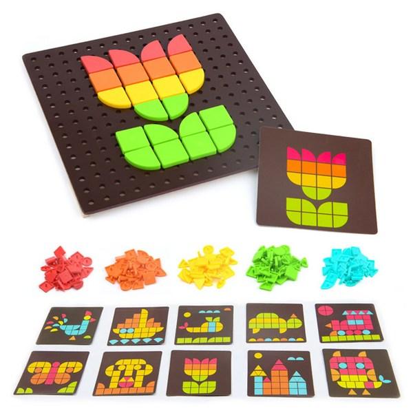 MIDEER Mosaic Animal Wood Puzzle, 1 Set, Korea Best Toddler Puzzle