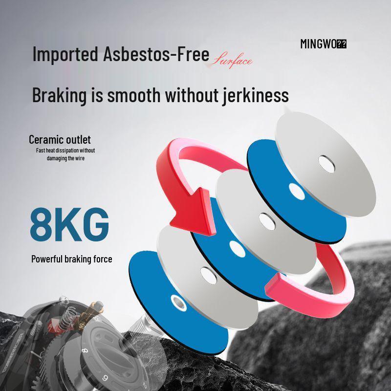 MINGWO Commander Baitcastingový naviják, Krátká cívka, Dlouhý nához, Předem navinutý, Černý rybářský naviják