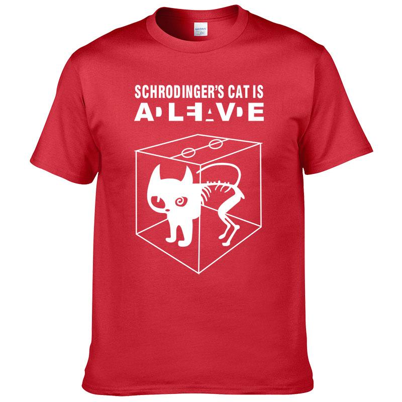 2024 Summer Cotton Schrodinger's Cat Printed Short Sleeves Men T Shirt Casual Tees The Big Bang Theory Mens T-shirt #247