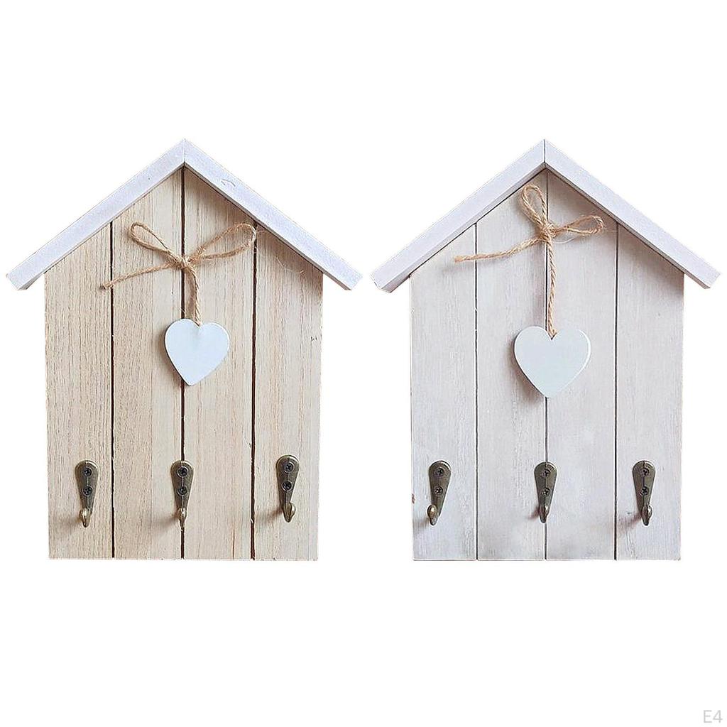 Holder with Hooks Home Decor Hanger Wall Mounted for Office Hallway