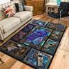 Futuristic Whistle Variations Pattern Rug Floor Mat for Living Room or Bedroom Soft and Comfortable Carpet a Gift for Birthday and Holiday.