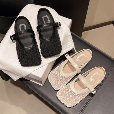 Flat-bottomed French Bag Head, Half Slippers, Outer Wear Women's Shoes, New Mesh Breathable and Comfortable Soft-soled Sandals In Summer 2025